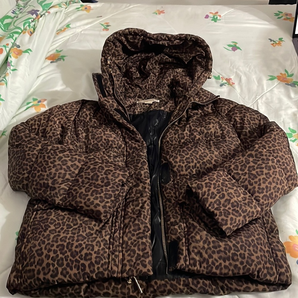 Leopard Print Michael Kors Puffer Jacket - image 1